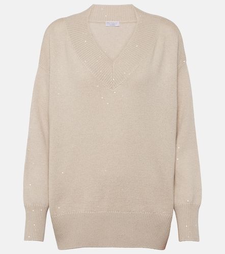 Pullover in cashmere e seta - Brunello Cucinelli - Modalova