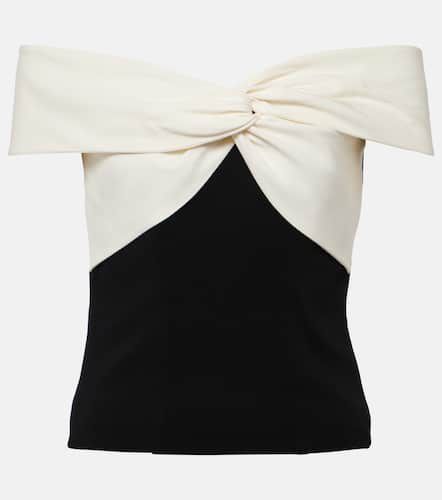 Colorblocked gathered cady top - Roland Mouret - Modalova