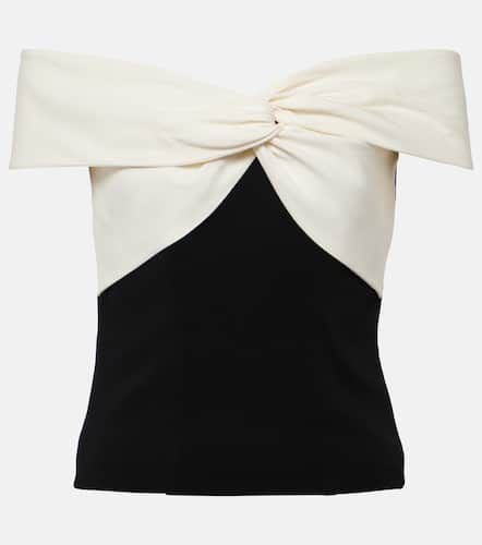 Colorblocked gathered cady top - Roland Mouret - Modalova