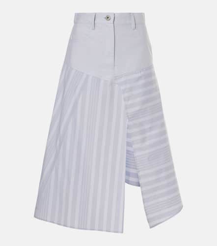 Patchwork cotton midi skirt - JW Anderson - Modalova