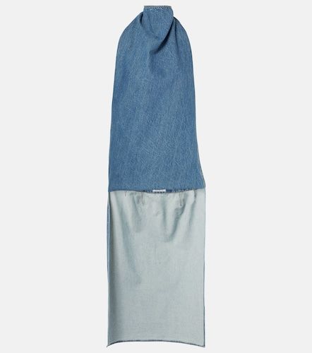 Alaïa Top de denim con capa - Alaia - Modalova
