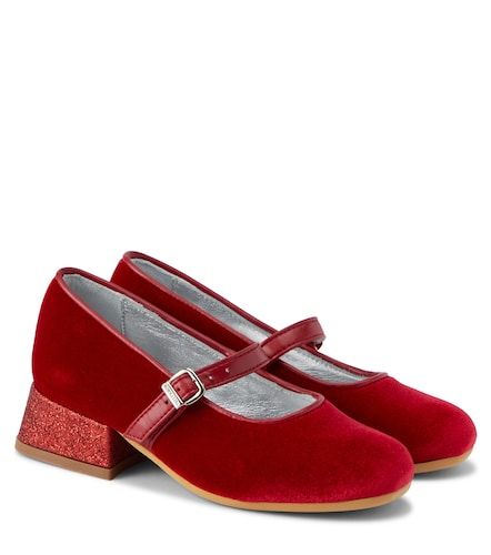Bailarinas Dorothy de terciopelo con brillo - Monnalisa - Modalova