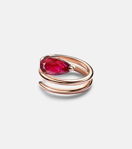 Anello Ruby Pear in rosa 18kt con rubini - Shay Jewelry - Modalova
