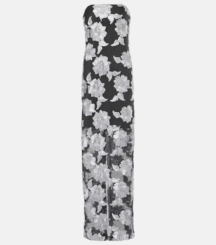 Floral strapless mesh maxi dress - Rotate - Modalova