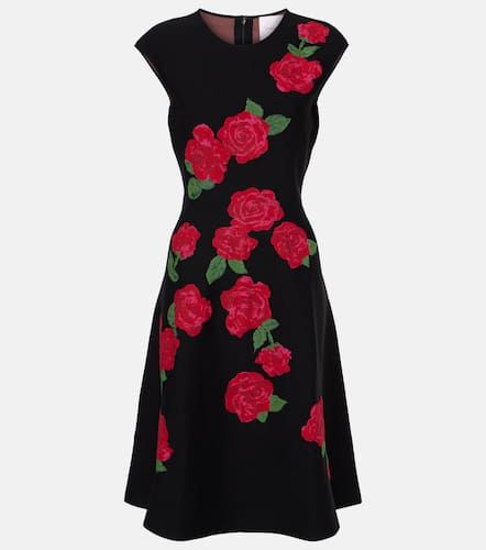 Robe midi en jacquard à fleurs - Carolina Herrera - Modalova