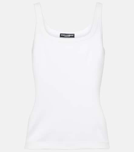 Ribbed-knit cotton tank top - Dolce&Gabbana - Modalova