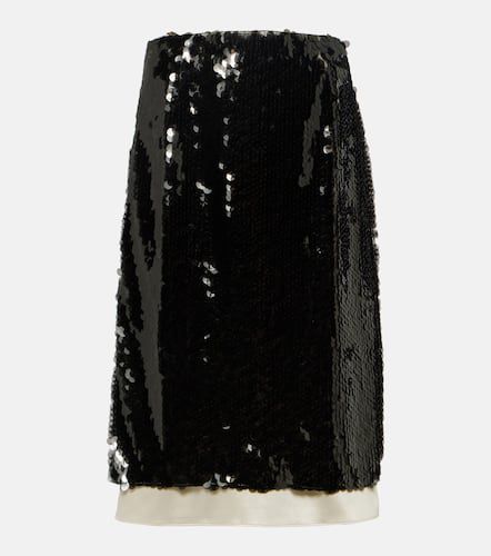 Xu Zhi Sequined organza midi skirt - Xu Zhi - Modalova