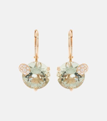 Peekaboo 18kt rose gold clip-on earrings with prasiolite and diamonds - Bucherer Fine Jewellery - Modalova