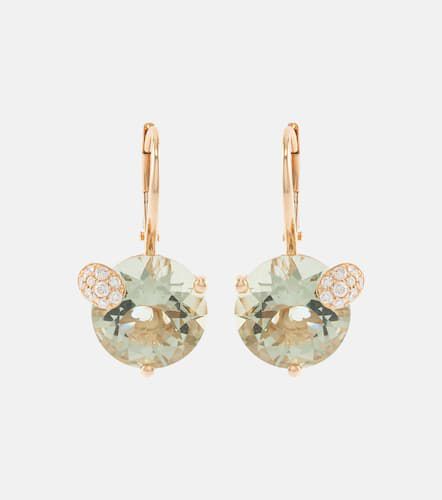 Peekaboo 18kt rose gold clip-on earrings with prasiolite and diamonds - Bucherer Fine Jewellery - Modalova