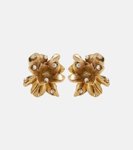 Flower embellished stud earrings - Oscar de la Renta - Modalova