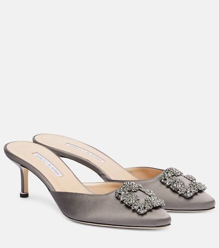Hangisimu embellished satin mules - Manolo Blahnik - Modalova