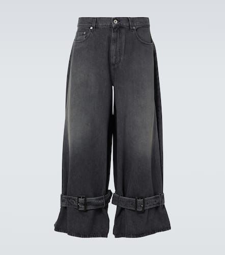 Belt-detail faded wide-leg jeans - JW Anderson - Modalova