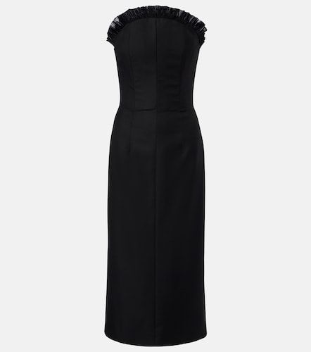 Ruffled wool gabardine cocktail dress - McQueen - Modalova