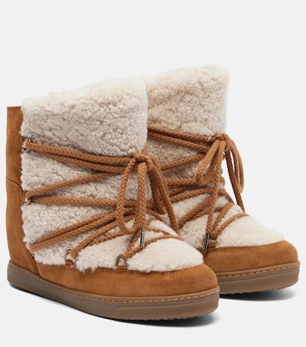 Stivali da neve Nowles in shearling e suede - Isabel Marant - Modalova