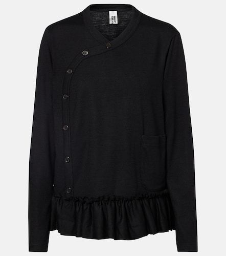 Noir Kei Ninomiya Ruffled wool top - Noir Kei Ninomiya - Modalova