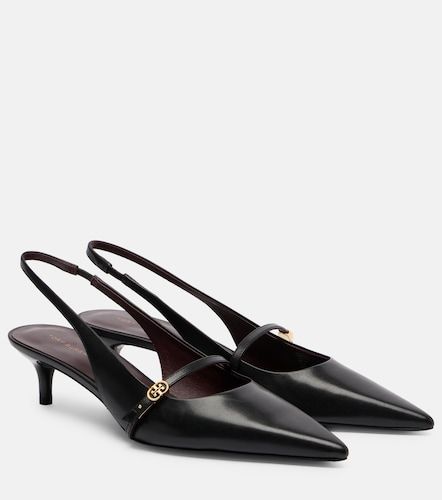 Pumps slingback Double-T in pelle - Tory Burch - Modalova