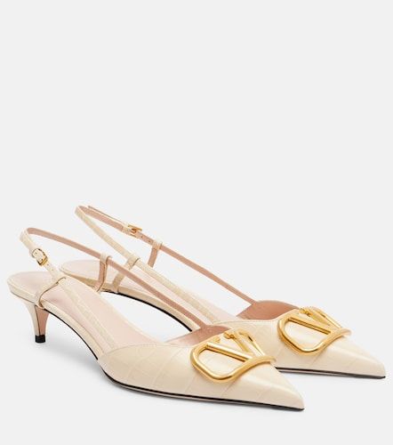 VLogo 40 leather slingback pumps - Valentino Garavani - Modalova
