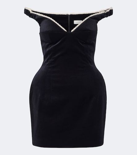 Off-Shoulder-Minikleid aus Samt - Magda Butrym - Modalova