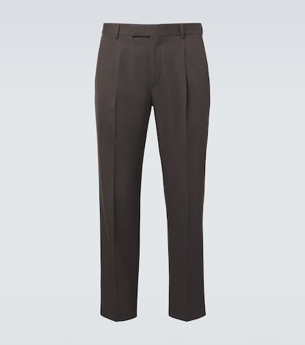 Pantaloni dritti in cotone e lana - Zegna - Modalova