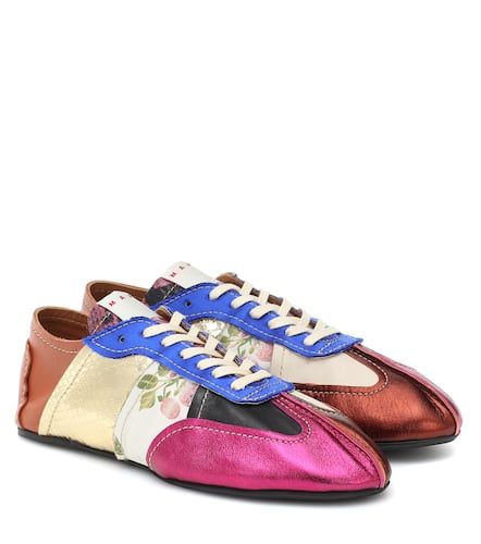 Marni Tapestry leather sneakers - Marni - Modalova