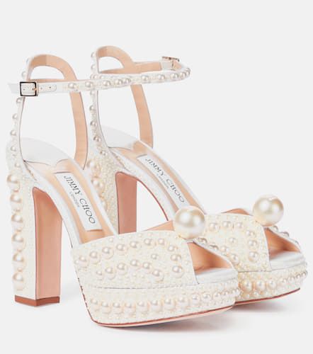 Saracria 120 embellished satin sandals - Jimmy Choo - Modalova