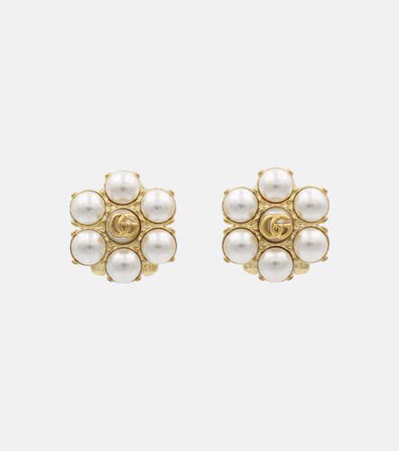 GG faux pearl clip-on earrings - Gucci - Modalova