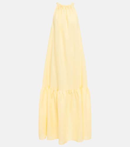 Ibiza halterneck linen maxi dress - Asceno - Modalova