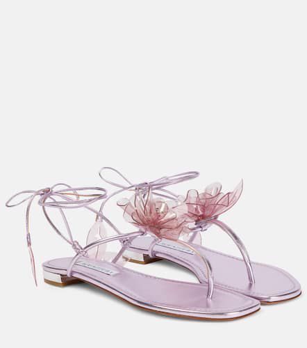 Zsa Zsa metallic leather sandals - Aquazzura - Modalova