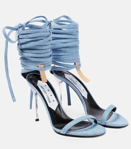 X Sergio Rossi Marquise denim sandals - Area - Modalova