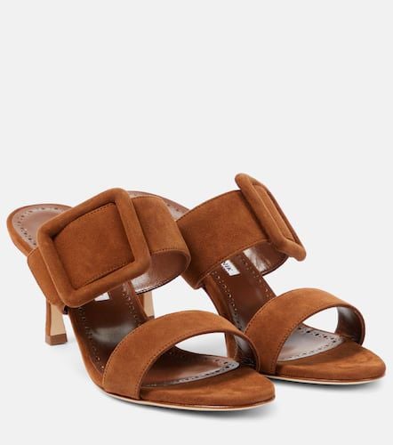 Manolo Blahnik Gable suede mules - Manolo Blahnik - Modalova