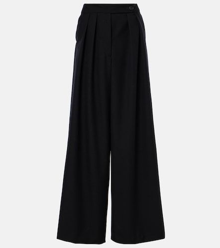 Pantaloni a gamba larga in lana plissé - Dries Van Noten - Modalova