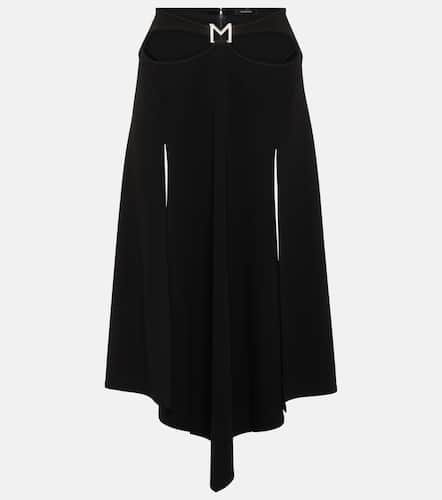 Mugler Logo asymmetric midi skirt - Mugler - Modalova