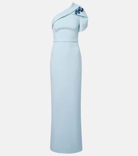 One-shoulder belted crÃªpe gown - Safiyaa - Modalova
