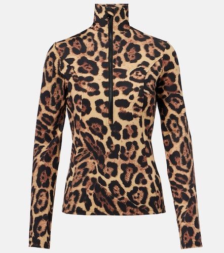 Leona leopard-print half-zip ski top - Goldbergh - Modalova