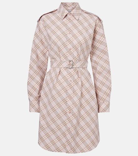 Vestido camisero de algodón con Check - Burberry - Modalova