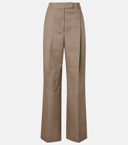 Checked virgin wool straight pants - Rohe - Modalova