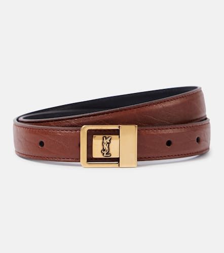 La 66 slim leather belt - Saint Laurent - Modalova