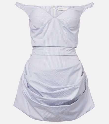 Vestido bustier drapeado en popelín de algodón - Magda Butrym - Modalova