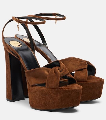 Franciane leather platform sandals - Saint Laurent - Modalova