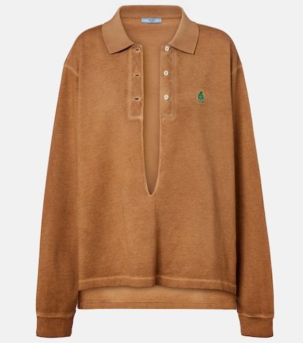 Polo oversized de piqué de algodón - Prada - Modalova
