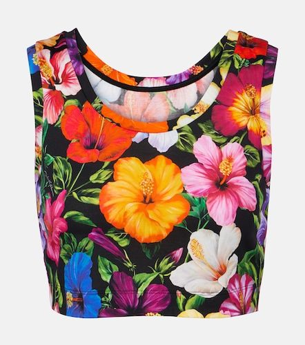 Crop top de algodón floral - Dolce&Gabbana - Modalova