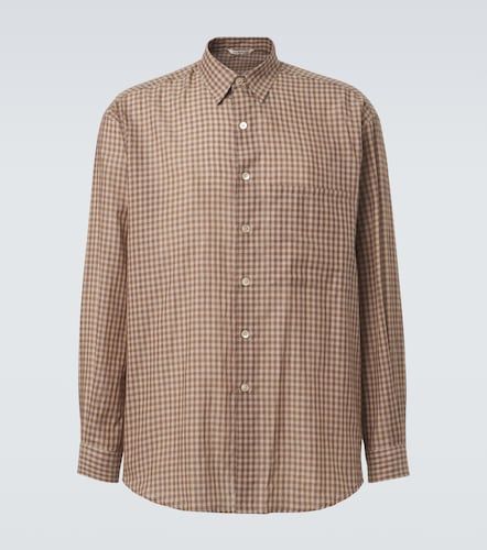 Camicia in popeline di cotone a quadri - Auralee - Modalova