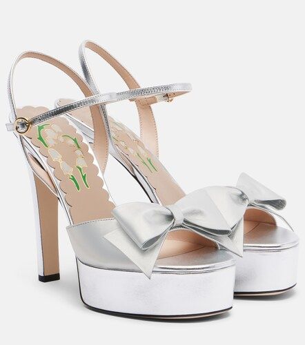 Bowow metallic leather platform sandals - Valentino Garavani - Modalova