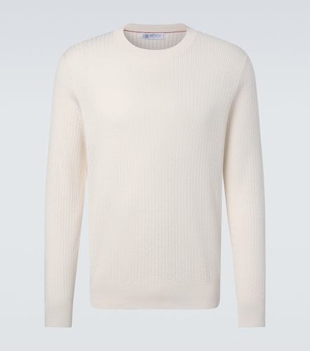Pullover in cotone a coste - Brunello Cucinelli - Modalova