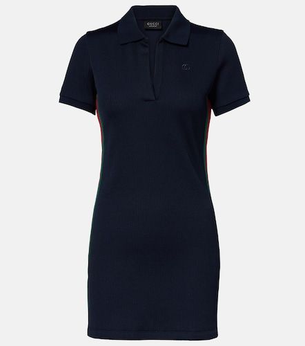 Abito polo Web in jersey a coste a righe - Gucci - Modalova