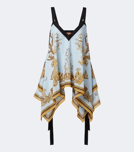 Printed asymmetric cotton top - La DoubleJ - Modalova