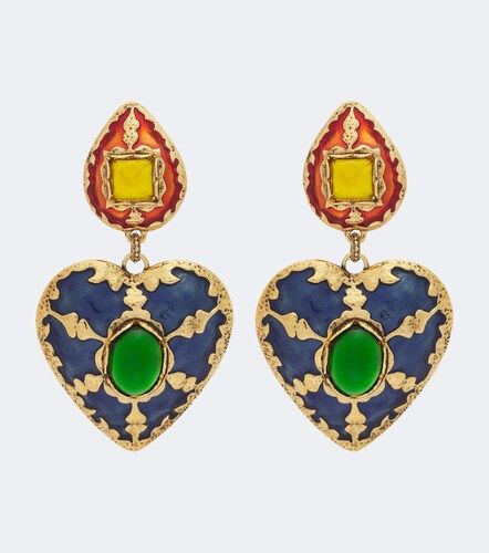 Embellished clip-on earrings - Saint Laurent - Modalova