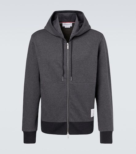 Felpa 4-Bar in jersey di cotone con zip - Thom Browne - Modalova