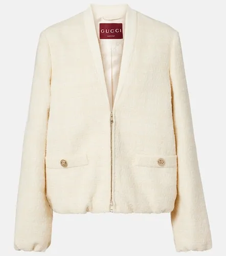 Checked cotton-blend tweed jacket - Gucci - Modalova