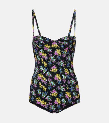 Costume intero con stampa floreale - Dolce&Gabbana - Modalova